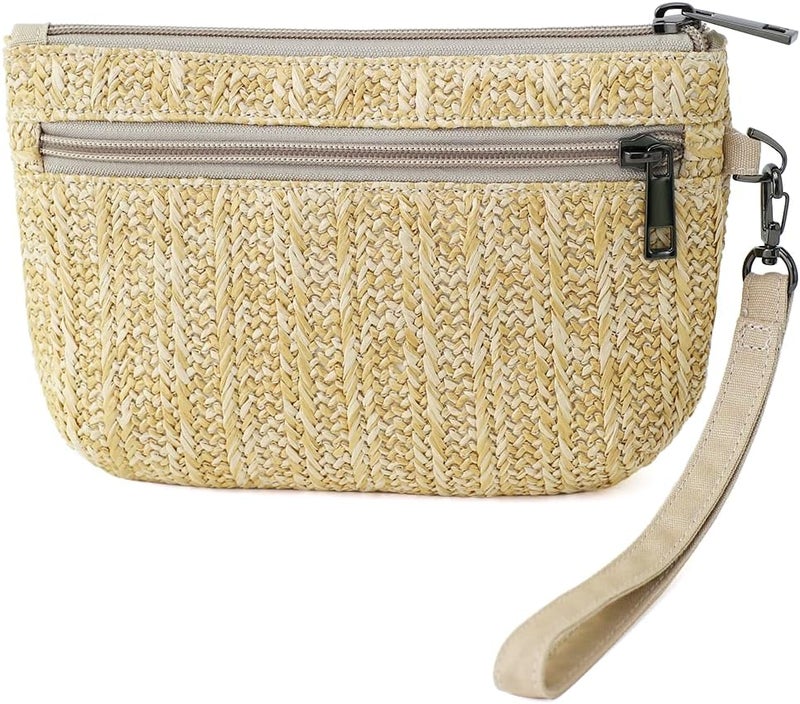 BBORGDC Small Wristlet Wallets for Women, Zip Clutch Bag with Wristlet Pouch, 3-Zipper Original Design - Image 1